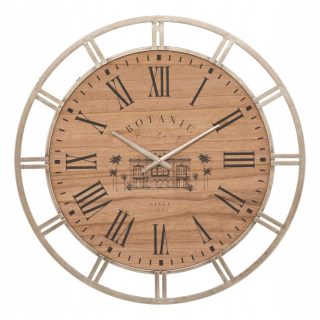Hodiny - Nástenné hodiny Atmosphera, odtiene hnedej, 70 cm